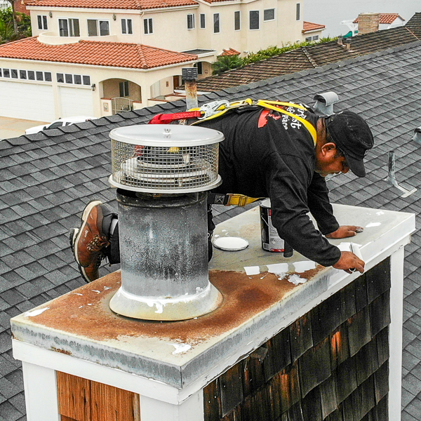 Rusty Chimney Chase Cover Repairs and Replacements in Santa Ana CA, Rancho Palo Verdes CA, and Rolling Hills CA